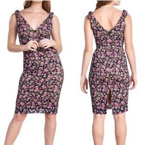 Dress the Population Mary Plunging V-Neck Floral Dress, size Medium, NWT